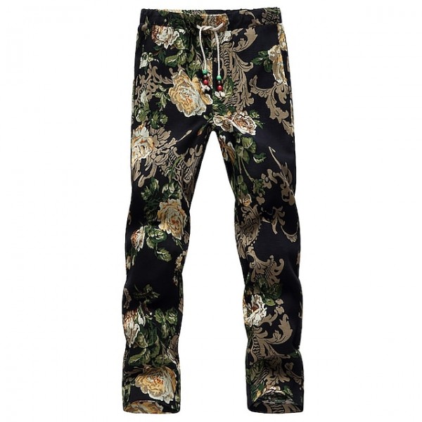 Men's Classic Style Casual Straight Chinos Trousers Pants Graphic Prints Floral Print K001 K002 K005 K006 K007 M L XL 2XL 3XL