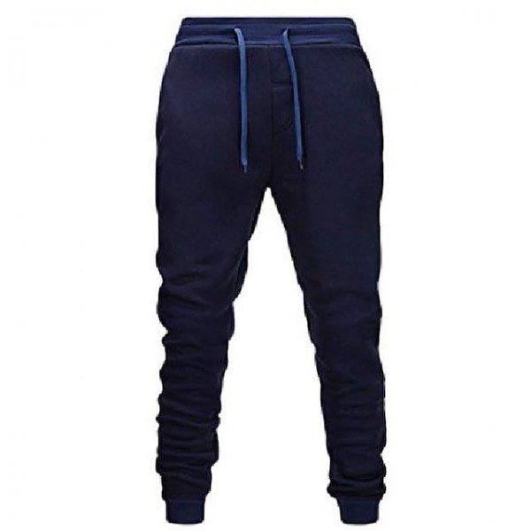 men's casual jogger sweatpants basic jogger pants with drastring  solid color elastic waist with pockets trousers