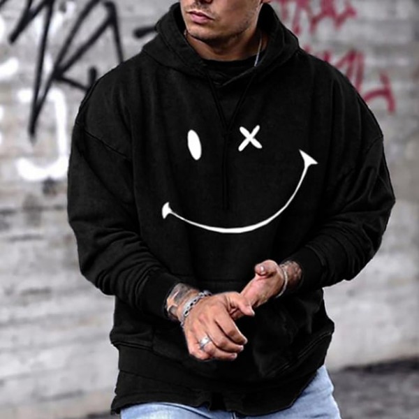 Men's Hoodie Pullover Hoodie Sweatshirt Hooded Graphic Zipper Pocket Daily Holiday Going out Hot Stamping Streetwear Casual Hoodies Sweatshirts  Long Sleeve Black