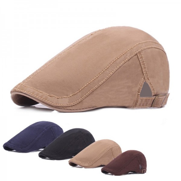 Men's Casual Flat Cap Street Daily Outdoor Pure Color Pure Color Hat Windproof Comfort Breathable / Fall / Winter / Spring / Summer / 1 PC