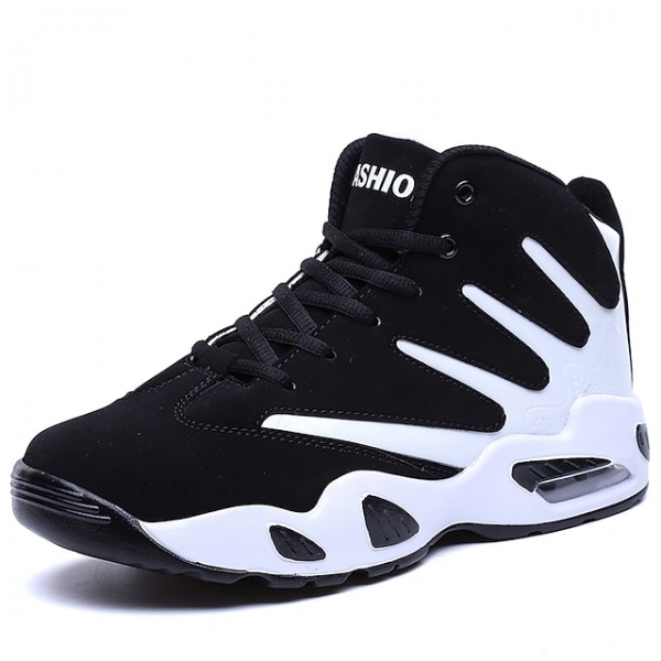 Men's Trainers Athletic Shoes Comfort Shoes Sporty Athletic Basketball Shoes PU Non-slipping Black / White Black / Red Black / Blue Fall