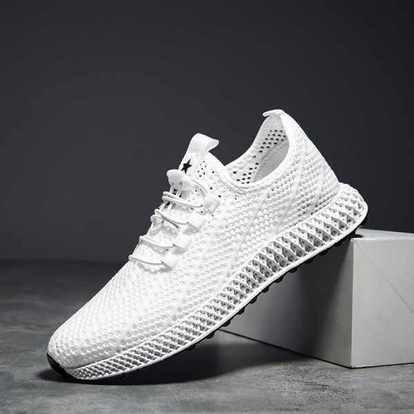 Men's Trainers Athletic Shoes Vintage British Athletic Outdoor Running Shoes Walking Shoes Mesh Breathable Shock Absorbing Wear Proof White Black Fall Spring