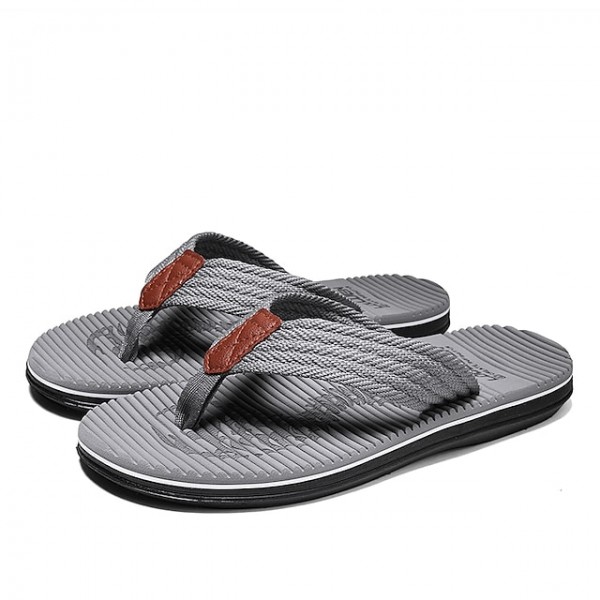 Men's Slippers & Flip-Flops Casual Classic Daily Outdoor Rubber Black Gray Khaki Spring Summer